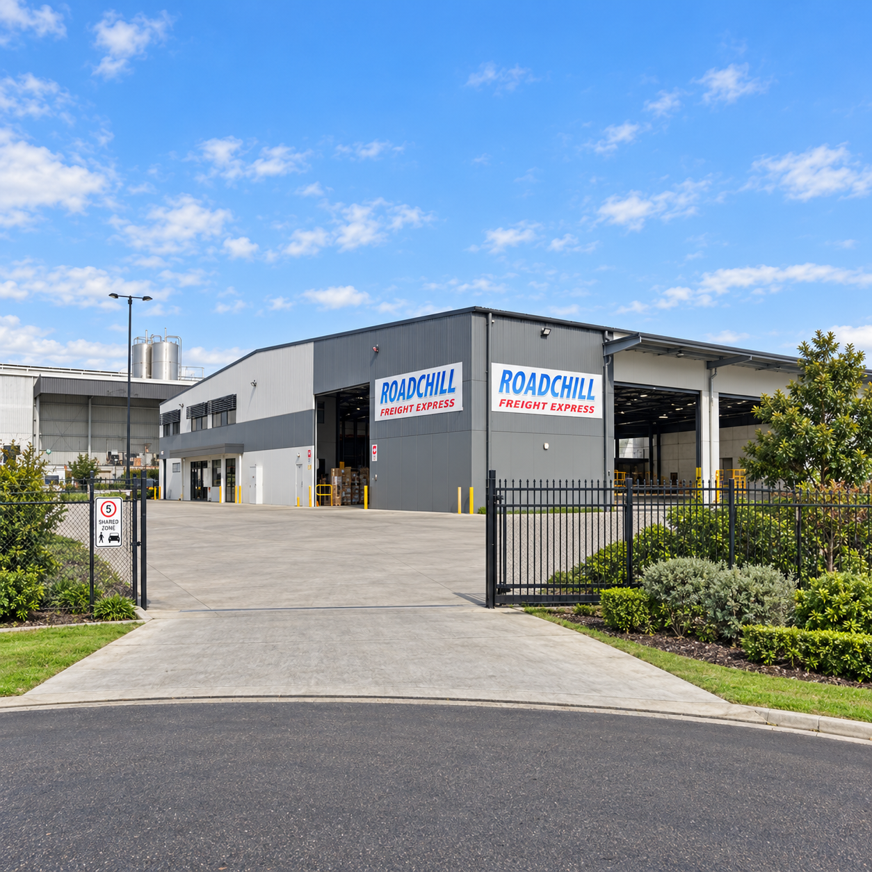 Roadchill Freight Express Beresfield depot and loading facilities